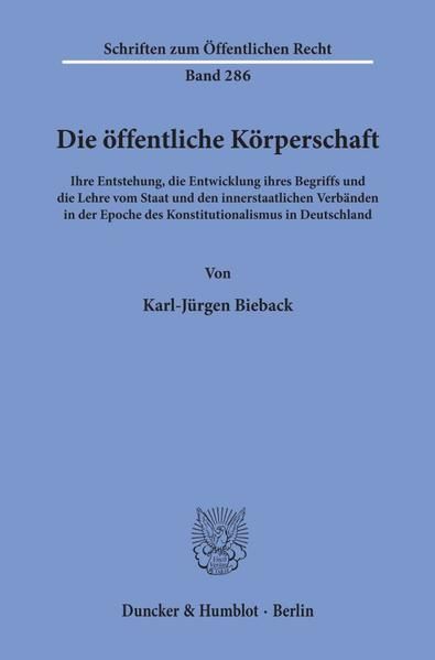 Produktbild: Die &ouml;ffentliche K&ouml;rperschaft.