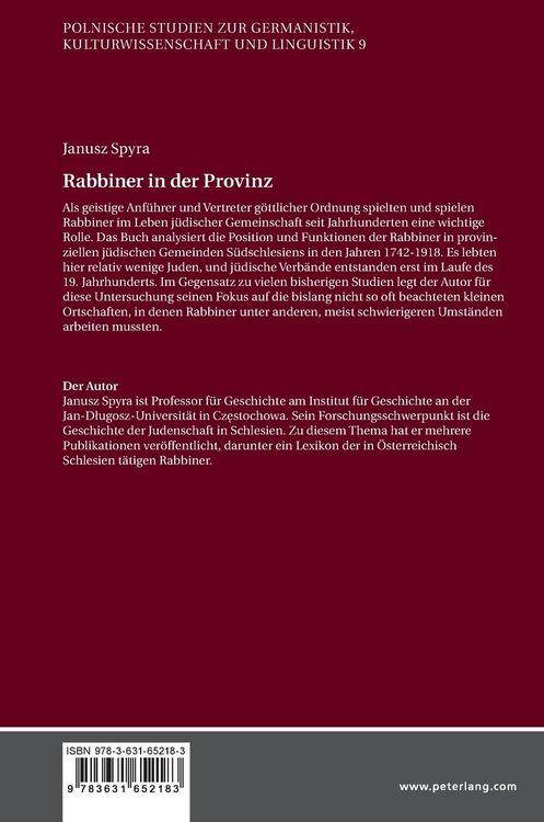 Produktbild: Rabbiner in der Provinz