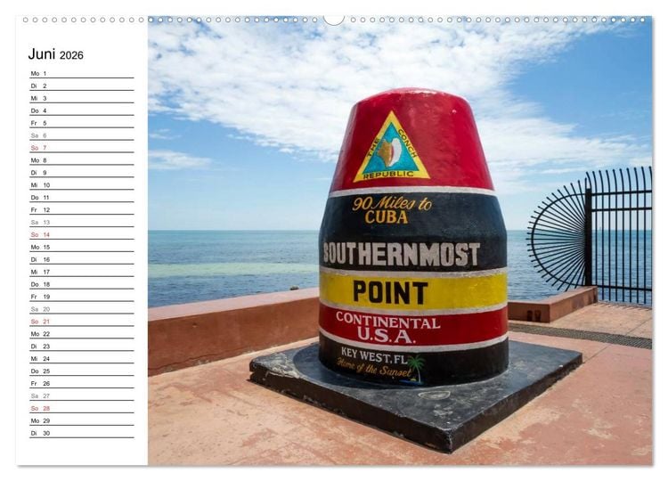 Produktbild: FLORIDA KEYS und KEY WEST Malerische Reiseroute (Wandkalender 2026 DIN A2 quer), CALVENDO Monatskalender