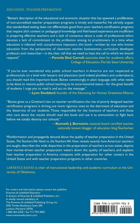 Produktbild: Teachers We Need vs. the Teachers We Have