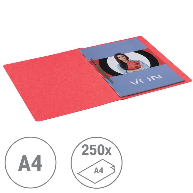 Produktbild: VON Schnellhefter Karton rot