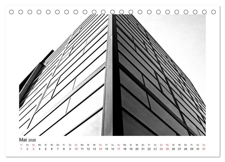 Produktbild: Bochum Black and White (Tischkalender 2026 DIN A5 quer), CALVENDO Monatskalender