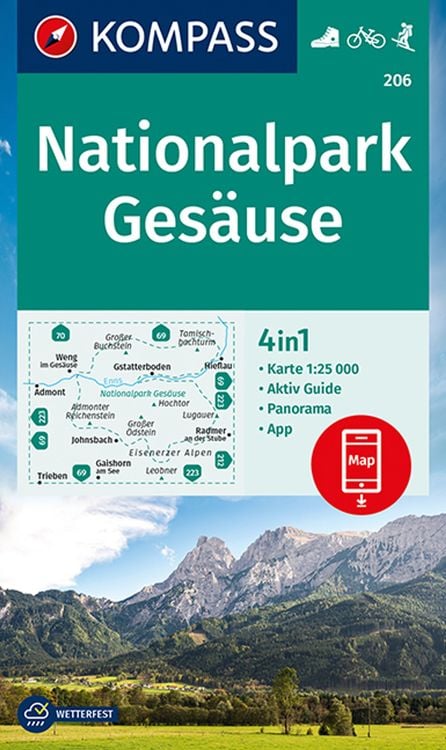 Bild vom Artikel KOMPASS Wanderkarte 206 Nationalpark Gesäuse 1:25.000 vom Autor Kompass-Karten GmbH