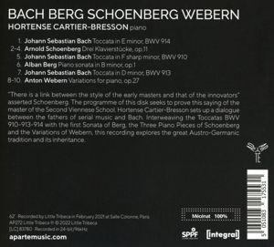 Produktbild: Bach,Berg,Schoenberg,Webern