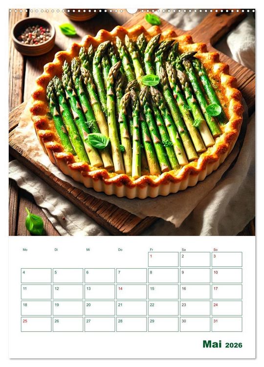Produktbild: Spargelgl&uuml;ck &ndash; von der Ernte bis zum Genuss (hochwertiger Premium Wandkalender 2026 DIN A2 hoch), Kunstdruck in Hochglanz