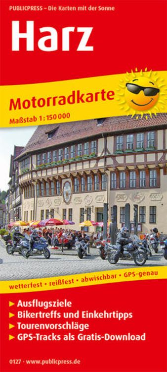Produktbild: Motorradkarte Harz