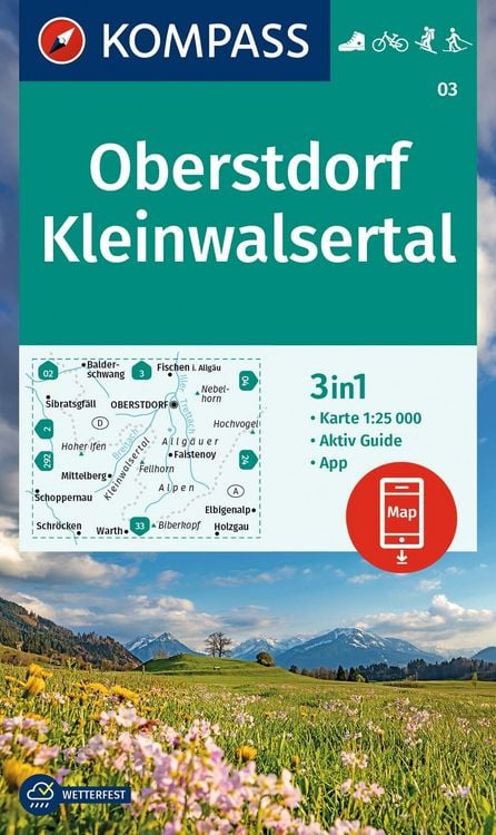 Produktbild: KOMPASS Wanderkarte 03 Oberstdorf, Kleinwalsertal 1:25.000