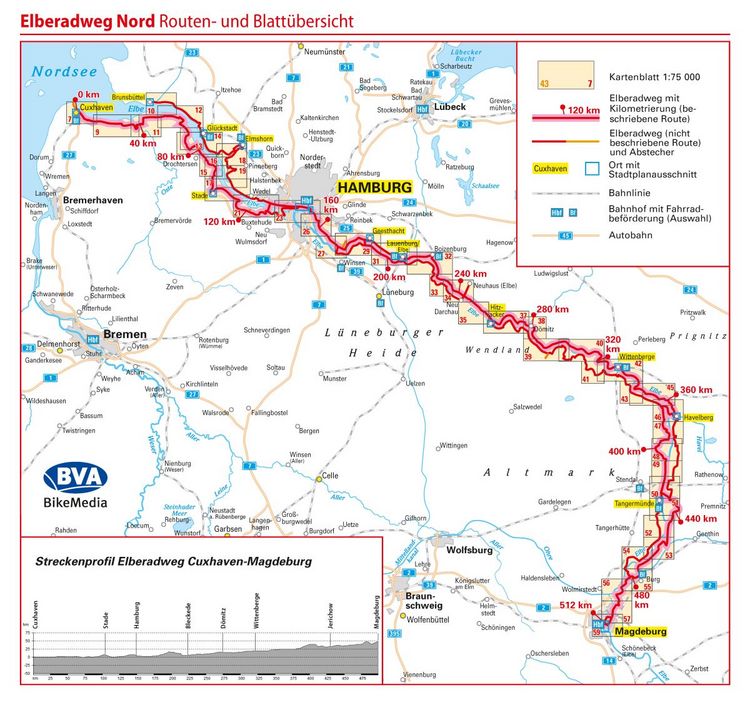 Produktbild: BVA ADFC Radreisef&uuml;hrer Elberadweg Nord