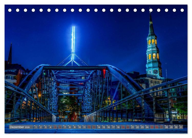 Produktbild: Hamburg City Vibes (Tischkalender 2026 DIN A5 quer), CALVENDO Monatskalender