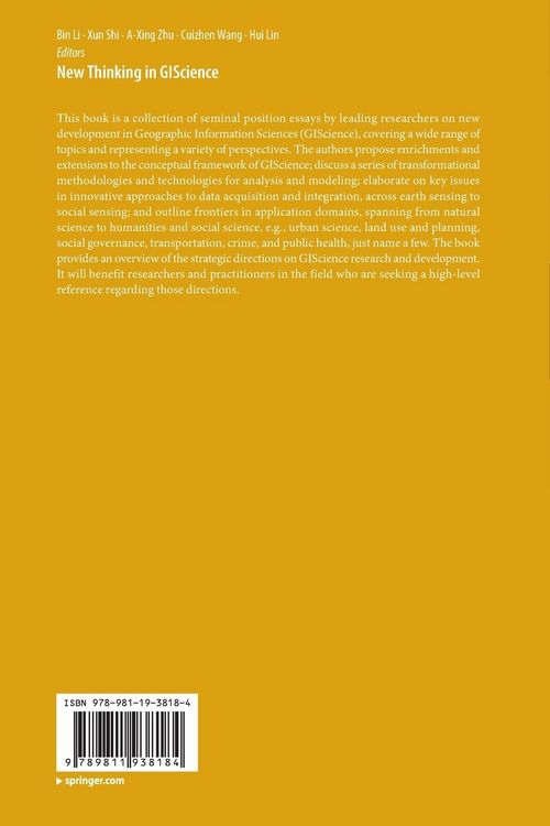 Produktbild: New Thinking in GIScience