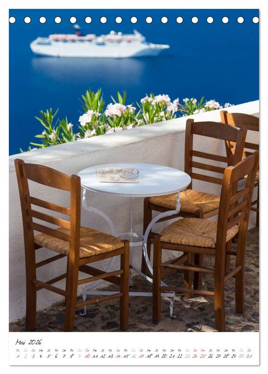 Produktbild: Insel des Lichts - Santorini (Tischkalender 2026 DIN A5 hoch), CALVENDO Monatskalender
