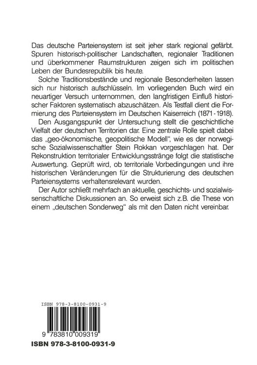 Produktbild: Territorium und Wahlverhalten