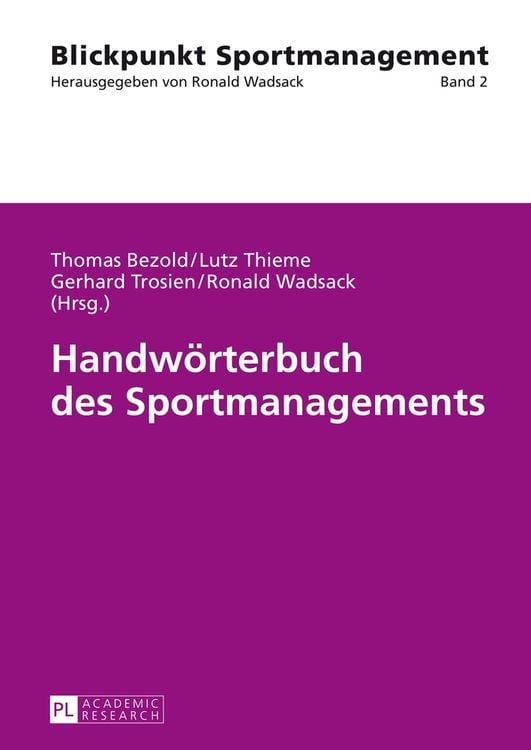 Produktbild: Handwörterbuch des Sportmanagements