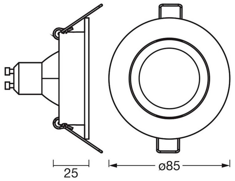 Produktbild: OSRAM HOMELIGHTING 4058075853737 Deckenstrahler, LED-Deckenstrahler GU10 Sand