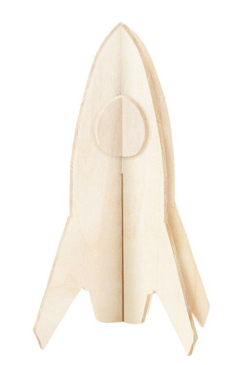 Produktbild: PEBARO 851/8 - Holzbausatz Rakete, 10 Teile, Holzkonstruktion zum Zusammenstecken