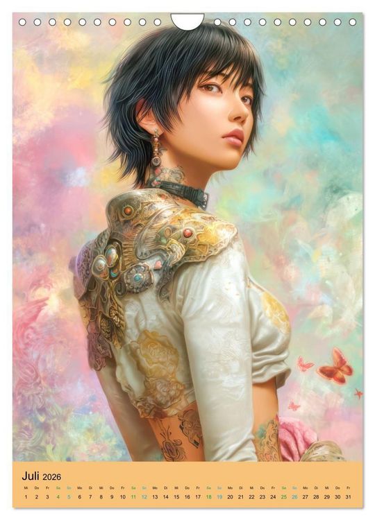 Produktbild: Taatoo Frauen - Inspiriert von der Manga-&Auml;sthetik (Wandkalender 2026 DIN A4 hoch), CALVENDO Monatskalender