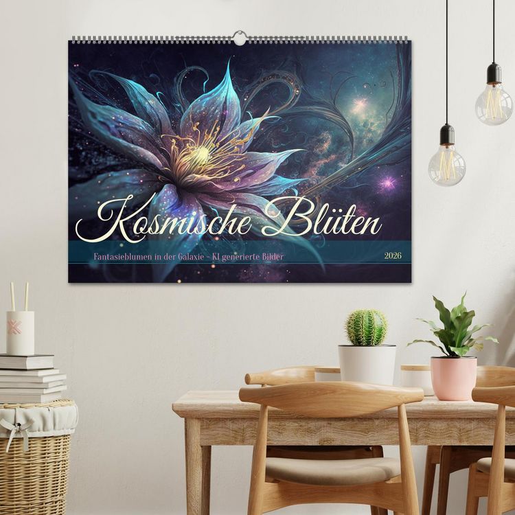 Produktbild: Kosmische Bl&uuml;ten (Wandkalender 2026 DIN A2 quer), CALVENDO Monatskalender