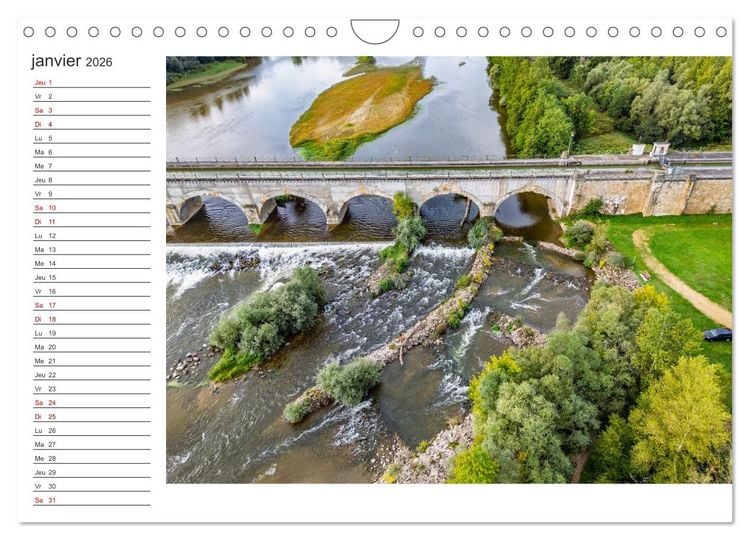 Produktbild: Les couleurs de l'Allier - Un affluent la Loire (Calendrier mural 2026 DIN A4 vertical), CALVENDO calendrier mensuel