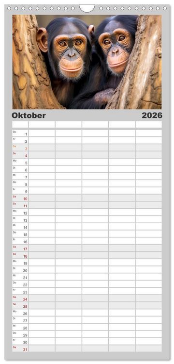 Produktbild: Familienplaner 2026 - Unzertennlich mit 5 Spalten (Wandkalender, 21 x 45 cm) CALVENDO