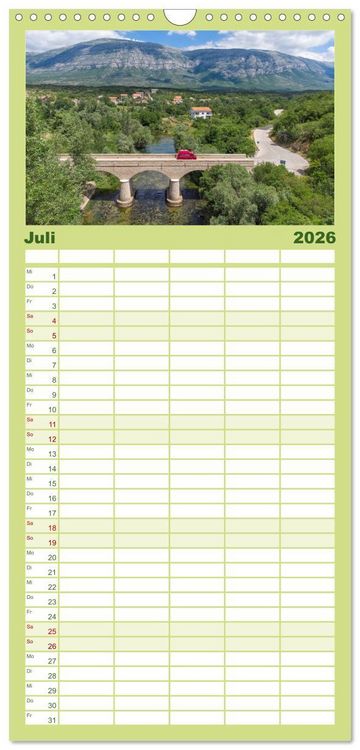 Produktbild: Familienplaner 2026 - Abenteuer Wohnmobil - Camping, Vanlife, Roadtrips mit 5 Spalten (Wandkalender, 21 x 45 cm) CALVENDO