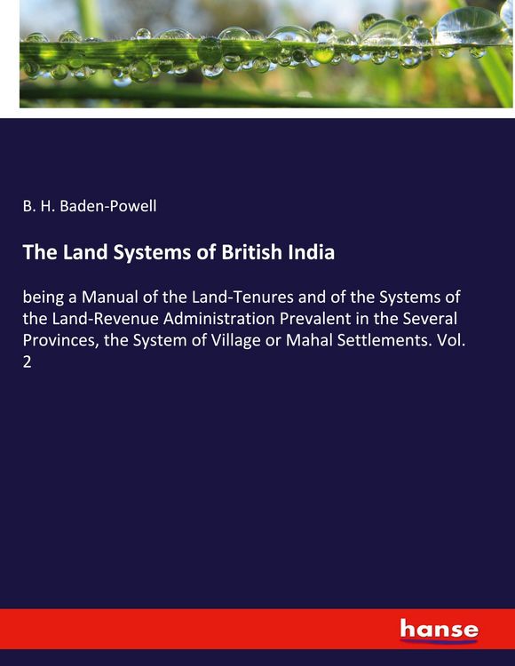 Produktbild: The Land Systems of British India