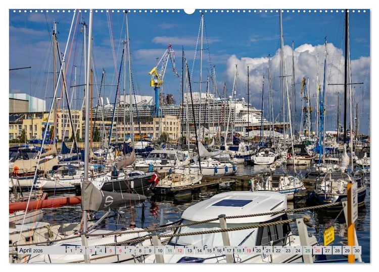 Produktbild: Hansestadt Wismar - Hafenimpressionen (Wandkalender 2026 DIN A2 quer), CALVENDO Monatskalender