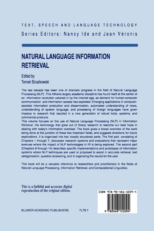 Produktbild: Natural Language Information Retrieval