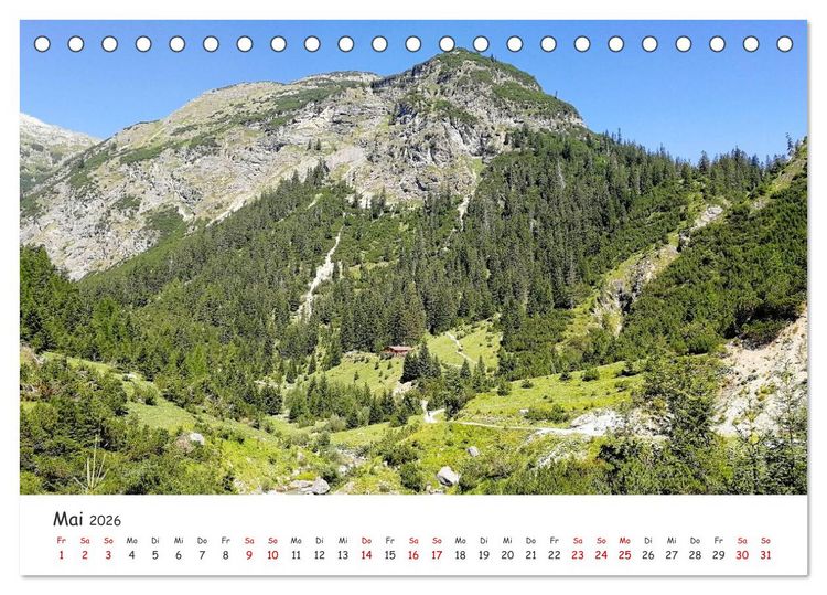 Produktbild: &Uuml;ber die Alpen - Auf dem E5 von Oberstdorf nach Meran (Tischkalender 2026 DIN A5 quer), CALVENDO Monatskalender