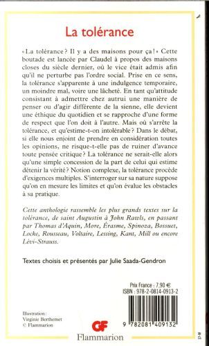 Produktbild: La tol&eacute;rance