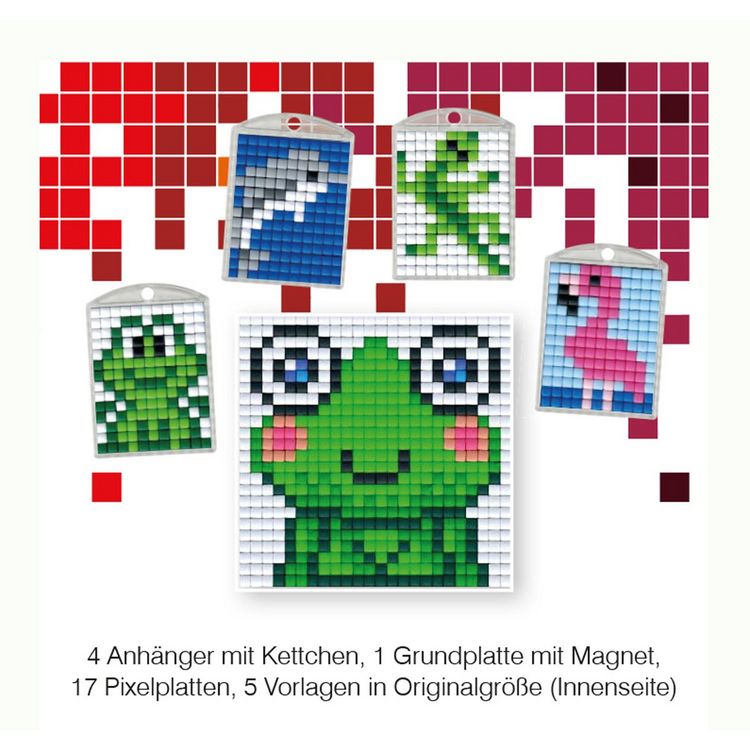 Produktbild: PRACHT Pixel Mix Bastelset Nr. 12 4 Medaillons im W&uuml;rfel