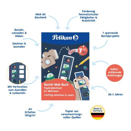 Produktbild: Pelikan Bastel-Mal-Buch Weltraum