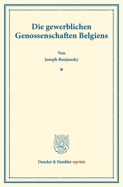 Produktbild: Die gewerblichen Genossenschaften Belgiens.