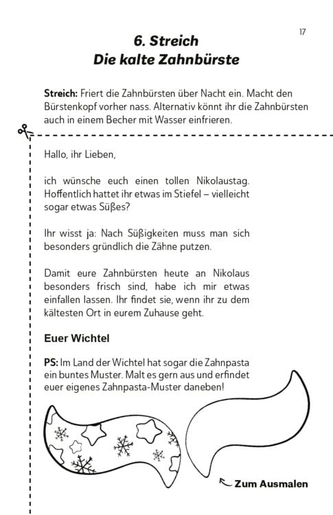 Produktbild: Die lustigsten Wichtelbriefe f&uuml;r Kinder | Zum Ausschneiden & sofort Verwenden | Interaktives Adventskalender-Buch mit Wichtelstreichen f&uuml;r die Wichtelt&uuml;r & Mitmach-Elementen | F&uuml;r Erstleser und Grundsch&uuml;ler ab der 1. Klasse