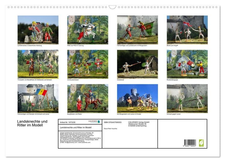 Produktbild: Landsknechte und Ritter im Modell (Wandkalender 2026 DIN A2 quer), CALVENDO Monatskalender