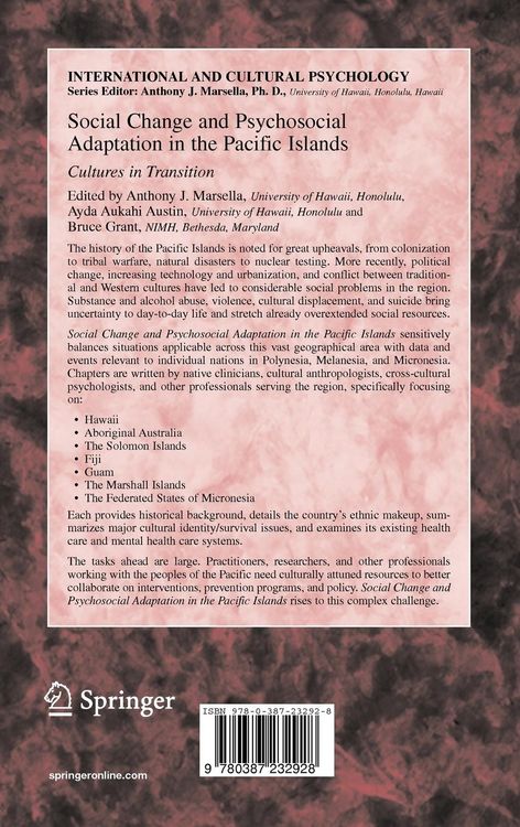 Produktbild: Social Change and Psychosocial Adaptation in the Pacific Islands
