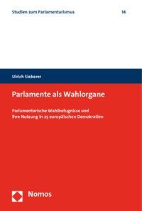 Produktbild: Parlamente als Wahlorgane
