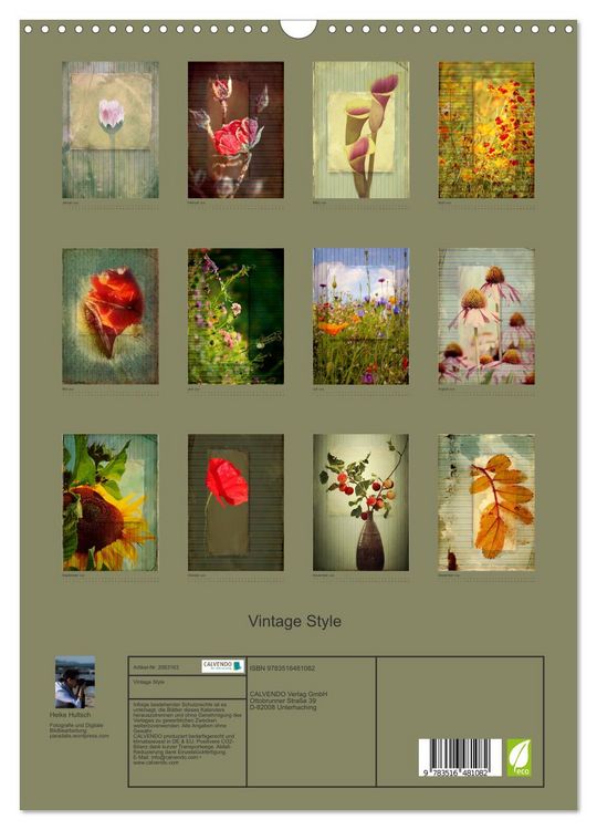 Produktbild: Vintage Style (Wandkalender 2026 DIN A3 hoch), CALVENDO Monatskalender