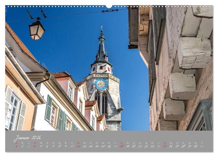 Produktbild: Zw&ouml;lf Monate in T&uuml;bingen (Wandkalender 2026 DIN A2 quer), CALVENDO Monatskalender