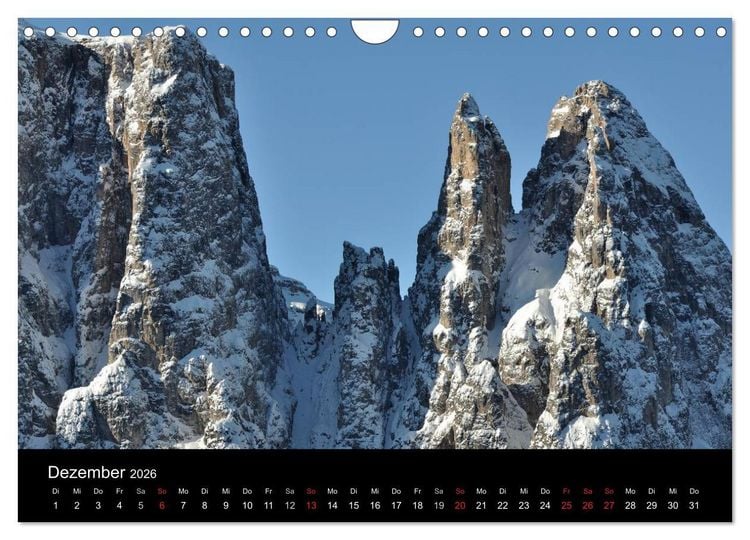 Produktbild: Die Seiser Alm im Winter (Wandkalender 2026 DIN A4 quer), CALVENDO Monatskalender