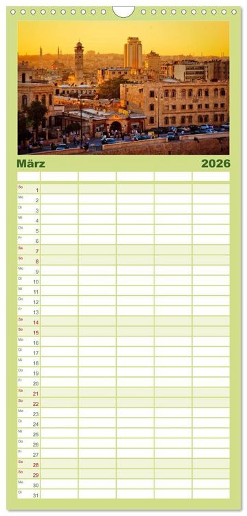 Produktbild: Familienplaner 2026 - Syrien - Erinnerungen mit 5 Spalten (Wandkalender, 21 x 45 cm) CALVENDO