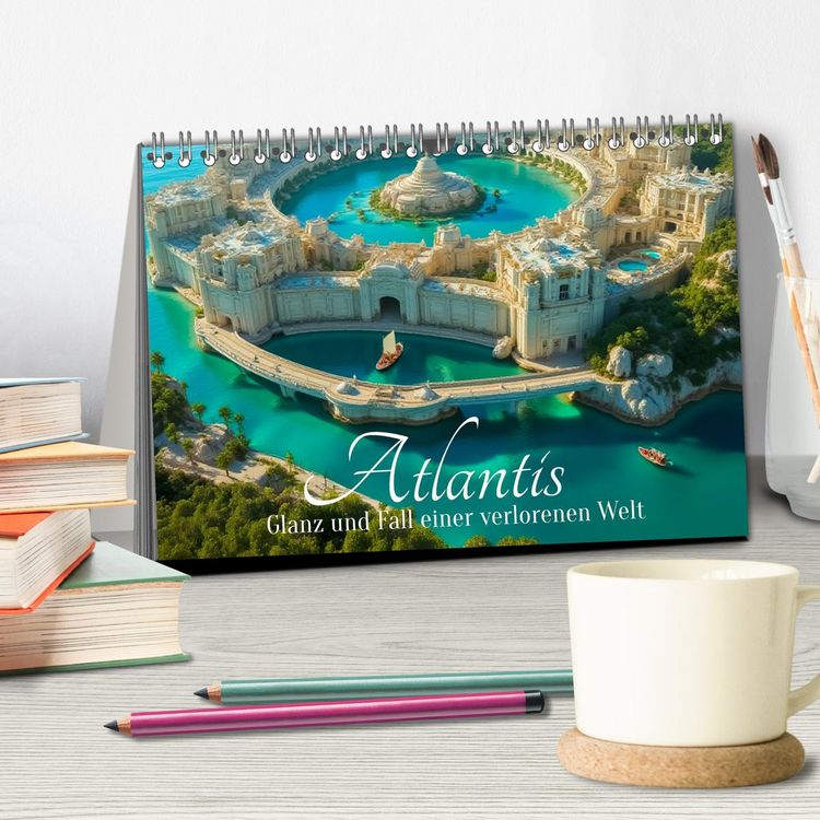 Produktbild: Atlantis &ndash; Glanz und Fall einer verlorenen Welt (Tischkalender 2027 DIN A5 quer), CALVENDO Monatskalender