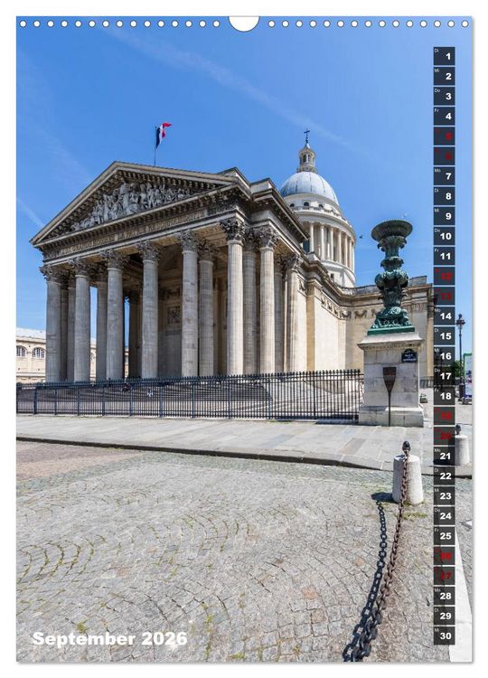 Produktbild: PARIS Stadtspaziergang (Wandkalender 2026 DIN A3 hoch), CALVENDO Monatskalender