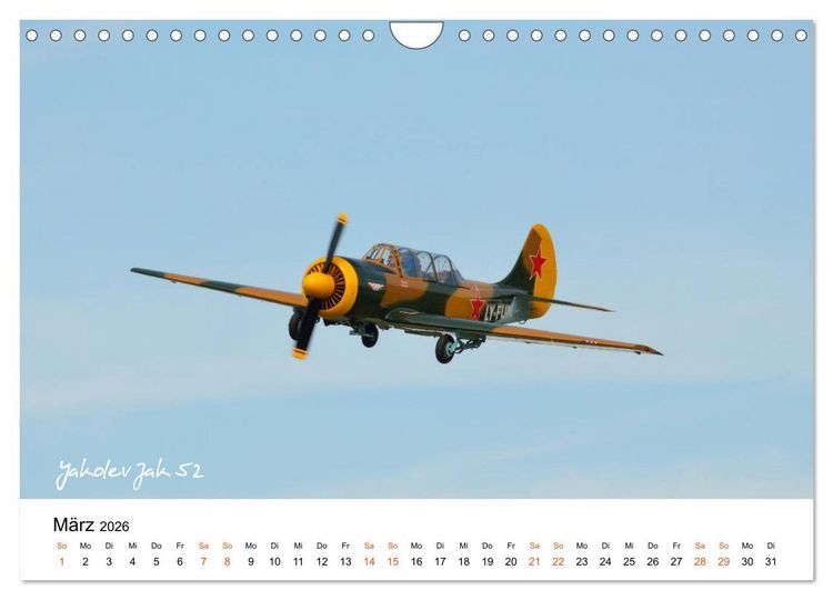 Produktbild: Die Faszination. Flugzeuge am Himmel (Wandkalender 2026 DIN A4 quer), CALVENDO Monatskalender