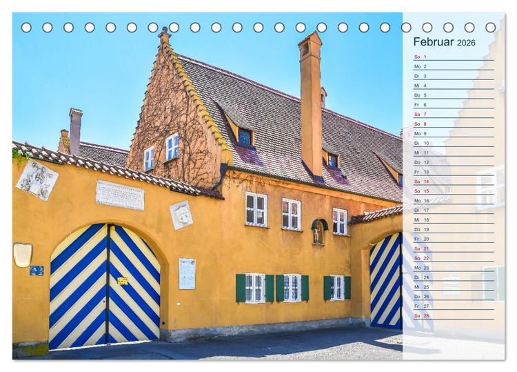 Produktbild: Romantisches Augsburg (Tischkalender 2026 DIN A5 quer), CALVENDO Monatskalender