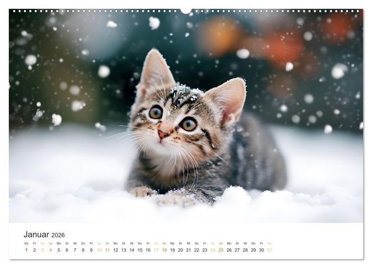 Produktbild: Katzen - sanfte Sch&ouml;nheiten (Wandkalender 2026 DIN A2 quer), CALVENDO Monatskalender