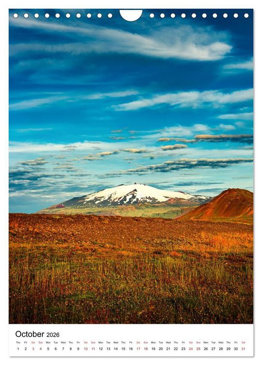Produktbild: ICELAND, Most Scenic Earth Landscapes, Nature Wonders (Wall Calendar 2026 DIN A4 portrait), CALVENDO 12 Month Wall Calendar