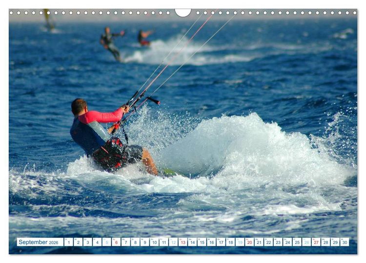 Produktbild: Kitesurfen - Wind und Wellen (Wandkalender 2026 DIN A3 quer), CALVENDO Monatskalender