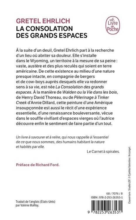 Produktbild: La consolation des grands espaces