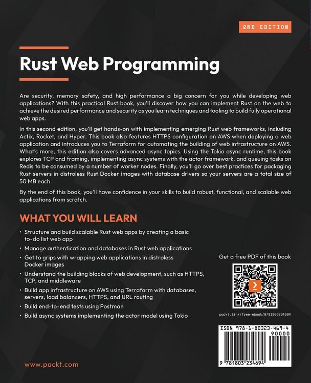 Produktbild: Rust Web Programming - Second Edition