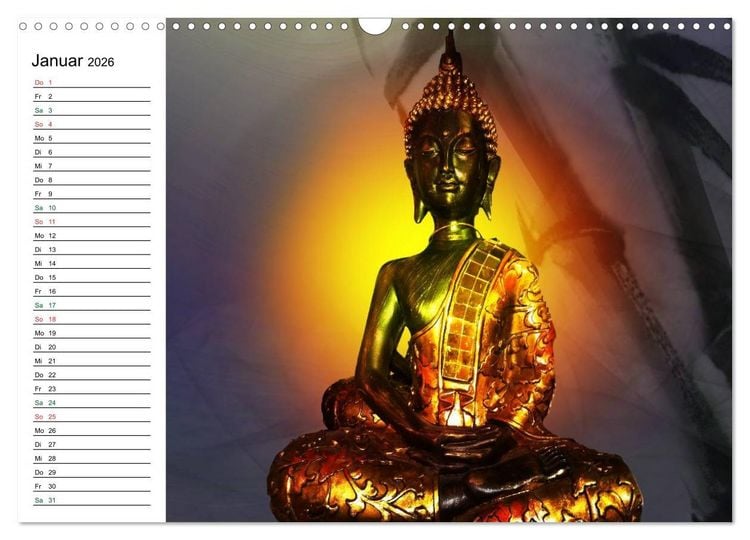 Produktbild: Buddha (Wandkalender 2026 DIN A3 quer), CALVENDO Monatskalender